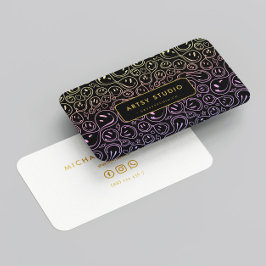 ミニマルモダンリストアートスタジオクリエイティブスマイル 名刺