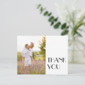 ミニマルモダンリストアールデコフレーム写真ありがとう ポストカード (スタンド正面)