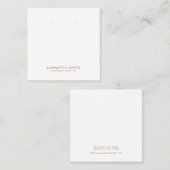 ミニマルモダンリストイヤリングジュエリー表示 スクエア名刺 (正面/裏面)