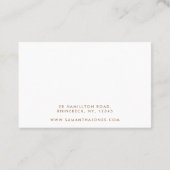 ミニマルモダンリストイヤリングジュエリー表示 名刺 (裏面)