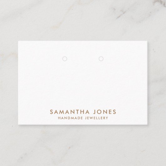 ミニマルモダンリストイヤリングジュエリー表示 名刺 (正面)