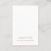 ミニマルモダンリストイヤリングジュエリー表示 名刺 (裏面)