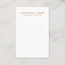 ミニマルモダンリストイヤリングジュエリー表示 名刺