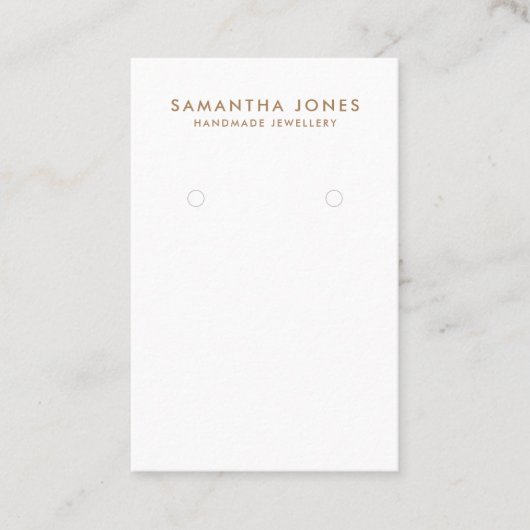 ミニマルモダンリストイヤリングジュエリー表示 名刺 (正面)