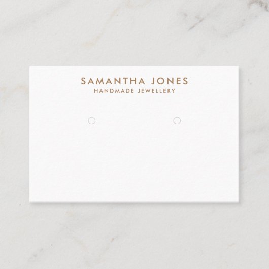 ミニマルモダンリストイヤリングジュエリー表示 名刺 (正面)