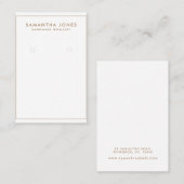 ミニマルモダンリストイヤリングジュエリー金ゴールド表示 名刺 (正面/裏面)