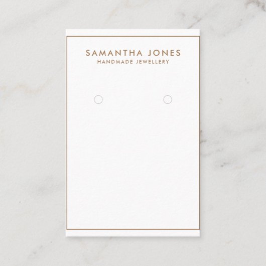 ミニマルモダンリストイヤリングジュエリー金ゴールド表示 名刺 (正面)
