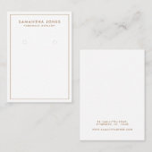 ミニマルモダンリストイヤリングジュエリー金ゴールド表示 名刺 (正面/裏面)