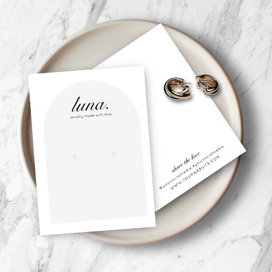 ミニマルモダンリストイヤリングディスプレイカード