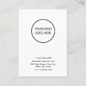 ミニマルモダンリストイヤリングディスプレイカード 名刺 (裏面)