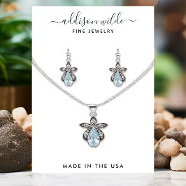 ミニマルモダンリストイヤリングネックレスディスプレイカード 名刺