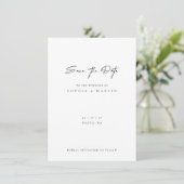 ミニマルモダンリストウェディング日付カードの保存 (スタンド正面)