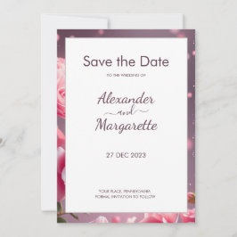 ミニマルモダンリストウェディング日付カードの保存 サンキューカード