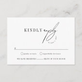 ミニマルモダンリストウェディングRSVPエンクロージャカード エンクロージャーカード (正面)