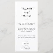ミニマルモダンリストウェルカムサンキュー座席表 メニュー (正面)