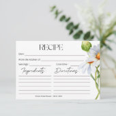 ミニマルモダンリストウォータコロールデイジーレシピカード (スタンド正面)