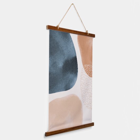 ミニマルモダンリストウォーターカラーアート 吊り下げ型タペストリー (傾斜あり)