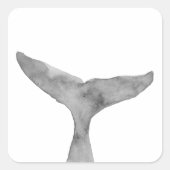 ミニマルモダンリストウォーターカラーホエールフルケ スクエアシール (正面)