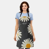 ミニマルモダンリストウォータールシャモミール エプロン (着用した状態)