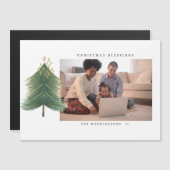 ミニマルモダンリストウォーター色クリスマスツリー写真 (正面/裏面)