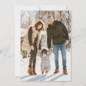 ミニマルモダンリストウォーター色クリスマスツリー写真 シーズンカード (裏面)