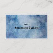 ミニマルモダンリストウォーター色ロイヤリティカード 名刺 (裏面)