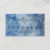 ミニマルモダンリストウォーター色ロイヤリティカード 名刺 (正面)