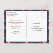 ミニマルモダンリストウォーター色格言クリスマス シーズンポストカード (裏面)