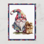 ミニマルモダンリストウォーター色格言クリスマス シーズンポストカード (正面)