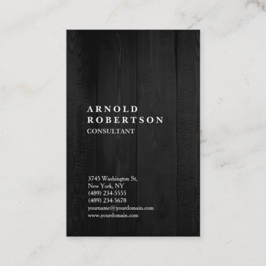 ミニマルモダンリストウッドデザインプレーンクリエイティブ 名刺 (正面)