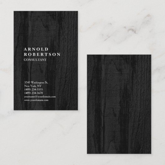 ミニマルモダンリストウッドデザインプレーンクリエイティブ 名刺 (正面/裏面)