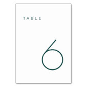 ミニマルモダンリストエメラルドグリーンテーブル番号表 テーブルナンバー (裏面)