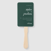 ミニマルモダンリストエメラルドグリーン | 結婚s ハンドファン (正面)