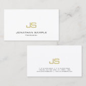 ミニマルモダンリストエリートラモノグラムのグジュアリープレーン 名刺 (正面/裏面)