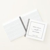 ミニマルモダンリストエレガントなウェディングゲスト ノートブック (内部)