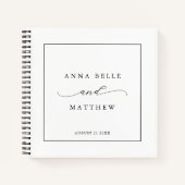 ミニマルモダンリストエレガントなウェディングゲスト ノートブック (正面)