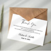 ミニマルモダンリストエレガントな結婚式サンキューカード 出欠カード