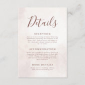 ミニマルモダンリストエレガントな結婚式詳細 エンクロージャーカード (正面)