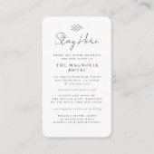 ミニマルモダンリストエレガントウェディングアコモデーション エンクロージャーカード (正面)