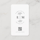 ミニマルモダンリストエレガントウェディングアコモデーション エンクロージャーカード (裏面)