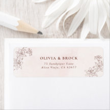 ミニマルモダンリストエレガントウェディング差出人住所