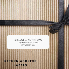 ミニマルモダンリストエレガントウェディング差出人住所 ラベル