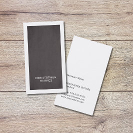 ミニマルモダンリストエレガントグレー・ホワイト・コンサルタント 名刺