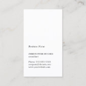 ミニマルモダンリストエレガントグレー・ホワイト・コンサルタント 名刺 (裏面)