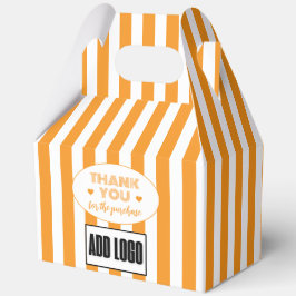 ミニマルモダンリストオレンジとホワイトビジネスロゴ フェイバーボックス