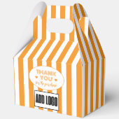 ミニマルモダンリストオレンジとホワイトビジネスロゴ フェイバーボックス (裏面)