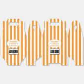 ミニマルモダンリストオレンジとホワイトビジネスロゴ フェイバーボックス (見開き)