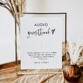 ミニマルモダンリストオーディオゲストブックサイン ポスター