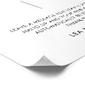 ミニマルモダンリストオーディオゲストブックサイン ポスター (角)