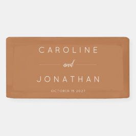 ミニマルモダンリストカスタムウェディングテラコッタ 横断幕